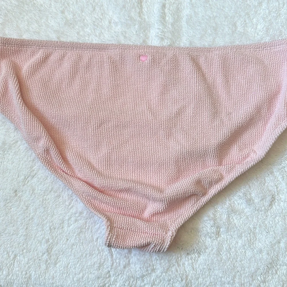 Stoney clover mid rise cheeky pink swim bottoms